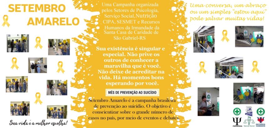 Santa Casa desenvolve programação alusiva ao “Setembro Amarelo” em Prevenção ao Suicídio