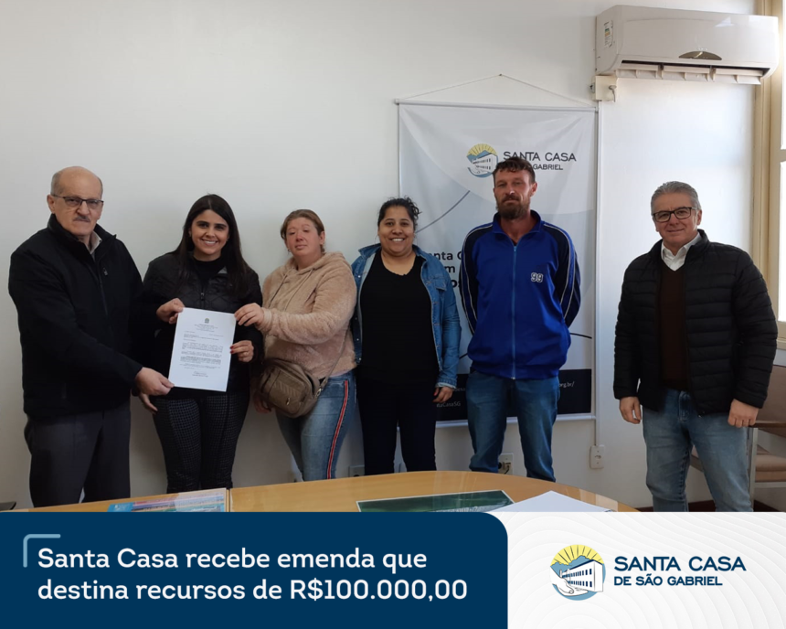Santa Casa recebe emenda que destina recursos de R$100.000,00 para o hospital
