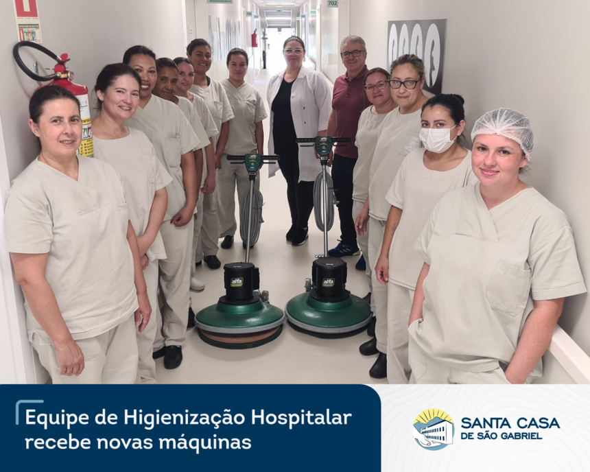 Equipe de Higienização Hospitalar recebe novas máquinas