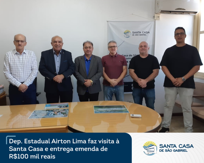 Deputado Estadual Airton Lima faz visita à Santa Casa e entrega Emenda de R$100 mil reais