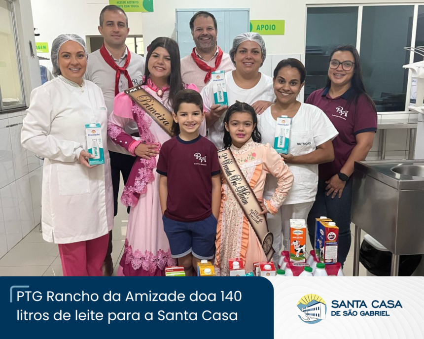 PTG Rancho da Amizade doa 140 litros de leite para a Santa Casa