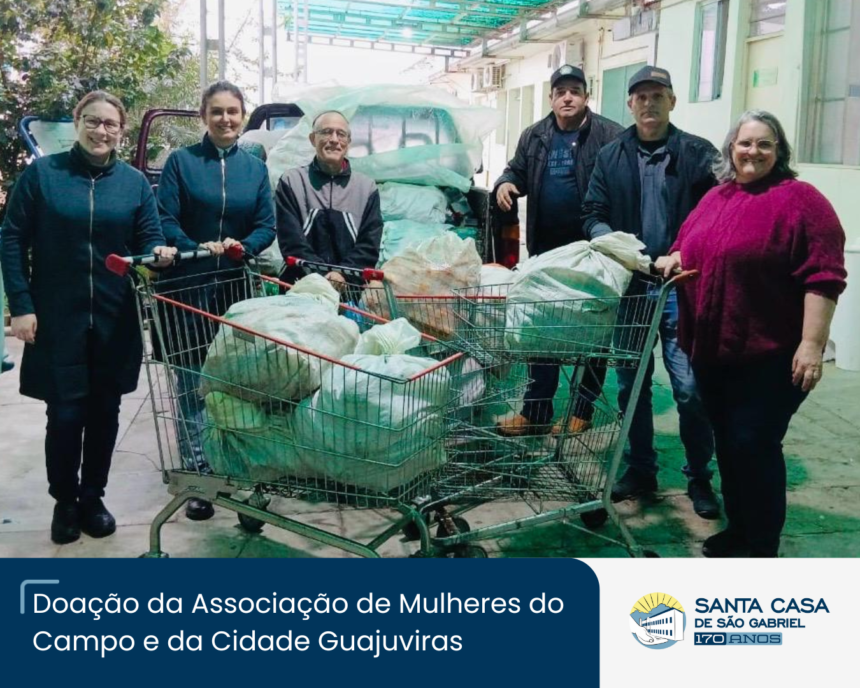 Santa Casa recebe doação de alimentos da Associação de Mulheres do Campo e da Cidade Guajuviras Santa Casa recebe doação de alimentos da Associação de Mulheres do Campo e da Cidade Guajuviras