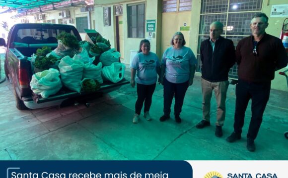 Santa Casa recebe mais de meia tonelada de alimentos da AMUCACIG Santa Casa recebe mais de meia tonelada de alimentos da AMUCACIG